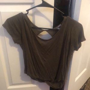 Green crop top, size small